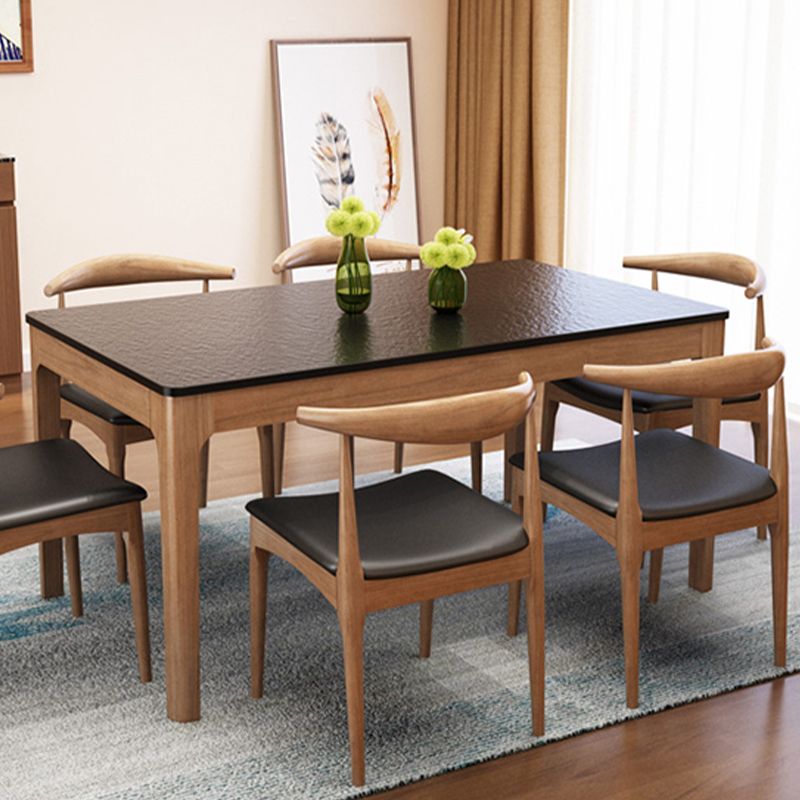 Zwart en bruine eetkamer diner keukentafel moderne eettafel