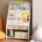 Scaffale per libri con scaletta chiusa in metallo, ripiani inclusi. Libreria inclusa