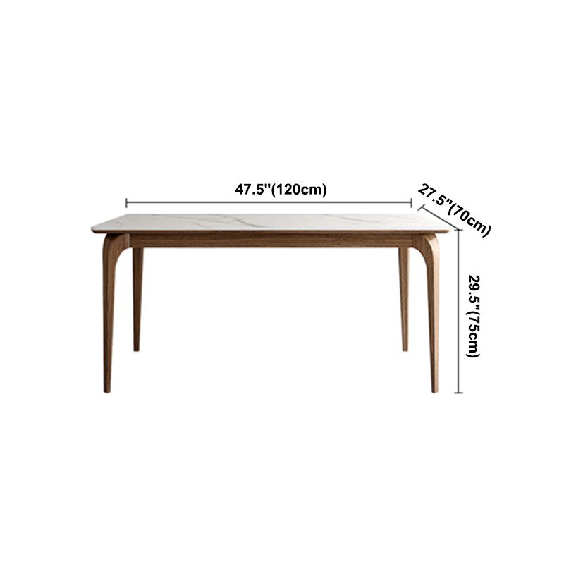 Rectangle White Tone Dining Table Sintered Stone Table Retro Modern with 4 Legs Clearhalo ' dining_table' 'Dining Tables & Seating' 'Dining Tables' 'furn' 'furn_dining_table' 'Furniture' 'furniture_dining_table' 'Kitchen & Dining Furniture' 'kitchen&dining_furn' 'kitchen' 'kitchen_dining_table' 1200x1200_a5059aef-dba8-4321-bb1a-a0ef4d23ae01