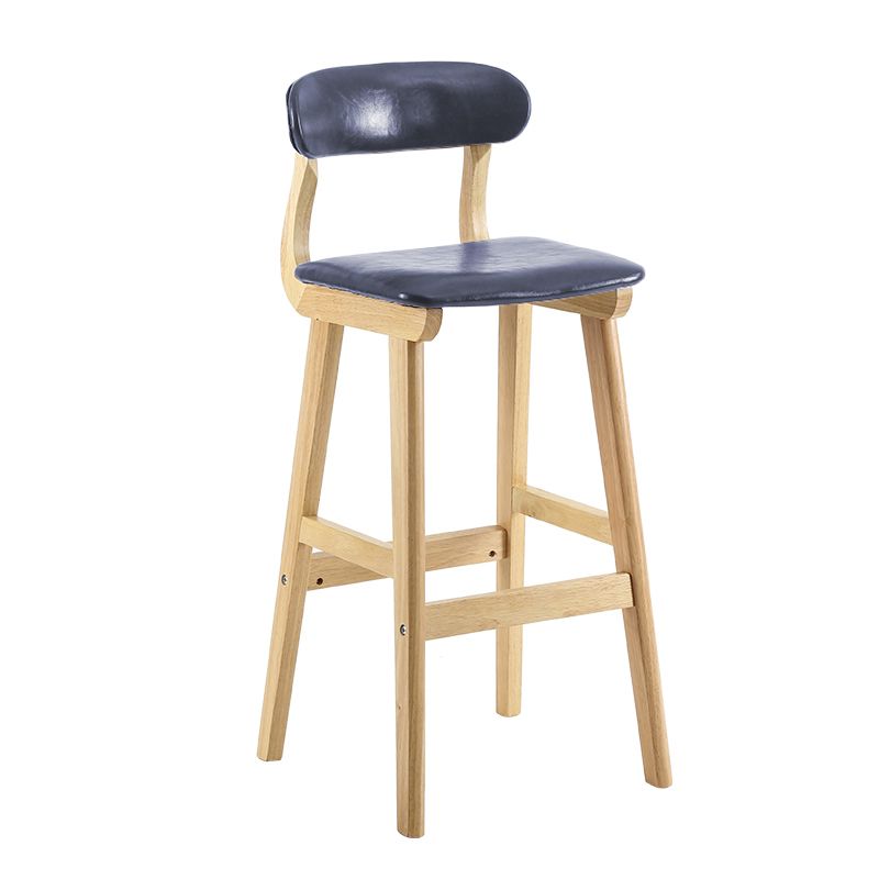 Scandinavia Style Bar-stool Wooden Legs Leather Seat for Kitchen Bar Clearhalo 'Bar Furniture' 'Bar Stools' 'bar_stools' 'furn' 'furn_bar_stools' 'furniture_bar_stools' 'Kitchen & Dining Furniture' 'kitchen&dining_furn' 'kitchen' 'kitchen_furn' Furniture' 1200x1200_a505eee4-96eb-46f8-9ad0-83fe5455ecf4
