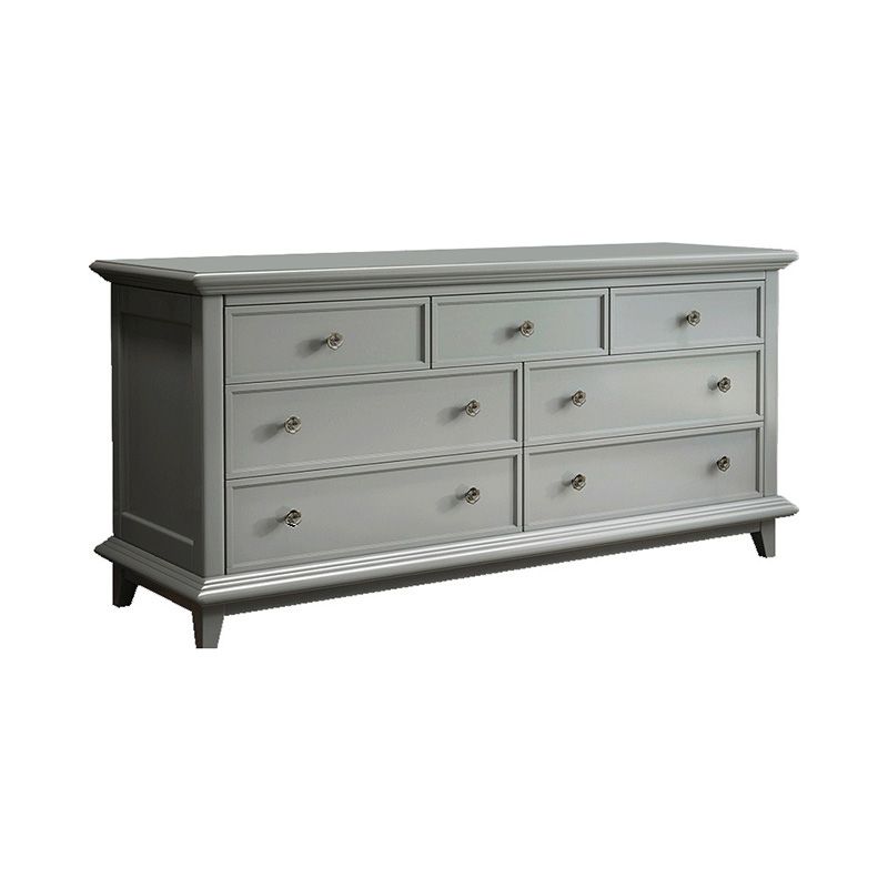 Contemporary Rubber Wood Chest with Drawers and Straight Legs