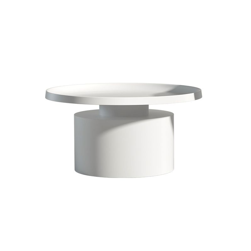 Round Metal Coffee Table black/White finish Cocktail Table - 19.7''/29.5''