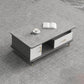 Table basse rectangulaire en ardoise avec tiroirs de rangement