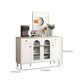 Scheda laterale Glam Sideboard Stone Glass con armadi e cassetti