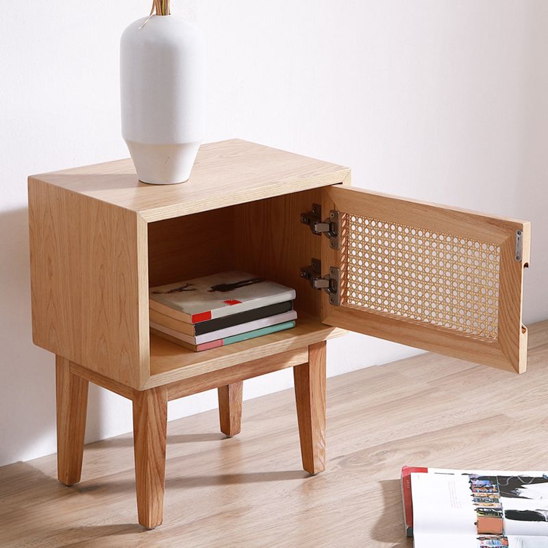 Comodino di accento di legno contemporaneo 20,47 "comodino da letto alto