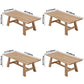Modern Solid Wood Kitchen Dining Table Khaki Rectangle Shape Dining Table with Trestle Base Clearhalo ' dining_table' 'Dining Tables & Seating' 'Dining Tables' 'furn' 'furn_dining_table' 'Furniture' 'furniture_dining_table' 'Kitchen & Dining Furniture' 'kitchen&dining_furn' 'kitchen' 'kitchen_dining_table' 1200x1200_a50eb987-f73d-4fd4-9642-458baaf4af96
