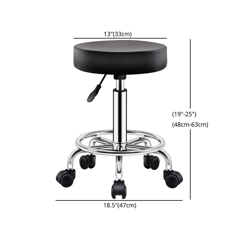 Contemporary Leather Adjustable Barstool Bristol Bar Stool with Round Clearhalo 'Bar Furniture' 'Bar Stools' 'bar_stools' 'furn' 'furn_bar_stools' 'furniture_bar_stools' 'Kitchen & Dining Furniture' 'kitchen&dining_furn' 'kitchen' 'kitchen_furn' Furniture' 1200x1200_a50eda83-3d93-4487-acb8-ba2bf16d53b1