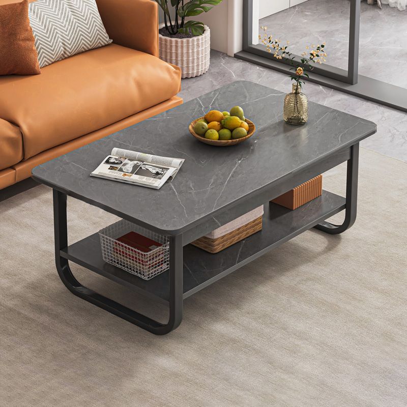 Contemporary Sled Cocktail Table Rectangle Single Coffee Table Clearhalo 'Coffee & Accent Tables' 'Coffee Tables' 'coffee_tables' 'furn' 'furn_coffee_tables' 'Furniture' 'Living Room Furniture' 1200x1200_a5104801-df20-47c7-a849-3f57cea9f914