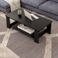 Contemporary 4 Legs Wood with Storage Shelf Rectangular Single Coffee Table