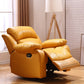 Solid Color Swivel Rocker Standard Recliner Wood Frame Faux Leather Recliner Chair