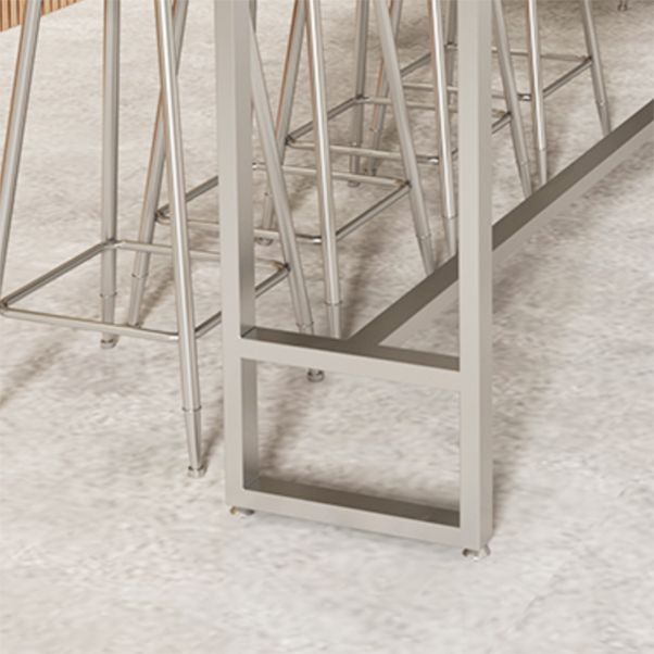 Rechteckiges Bartisch-Set, 1/5-teilig, moderner Bartisch mit Eisenrahmen und gepolsterte Hocker