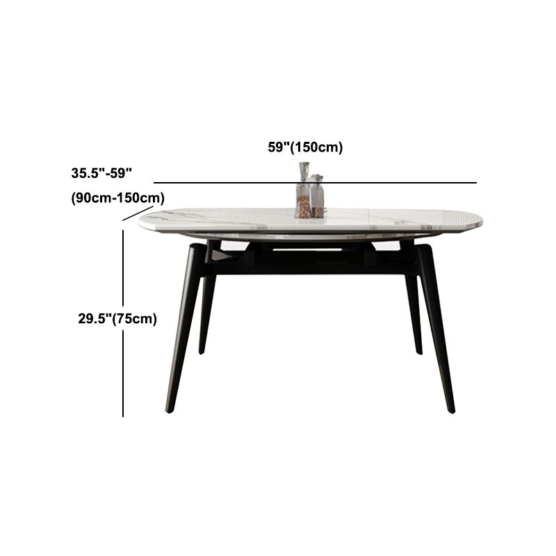 White Stone Dining Site Table Modern Round 4 Legs Dining Table Clearhalo 'Dining Tables & Seating' 'Dining Tables' 'dining_table' 'furn' 'furn_dining_table' 'Furniture' 'Kitchen & Dining Furniture' 1200x1200_a51147f6-17a9-4288-9803-b022f49d44a4