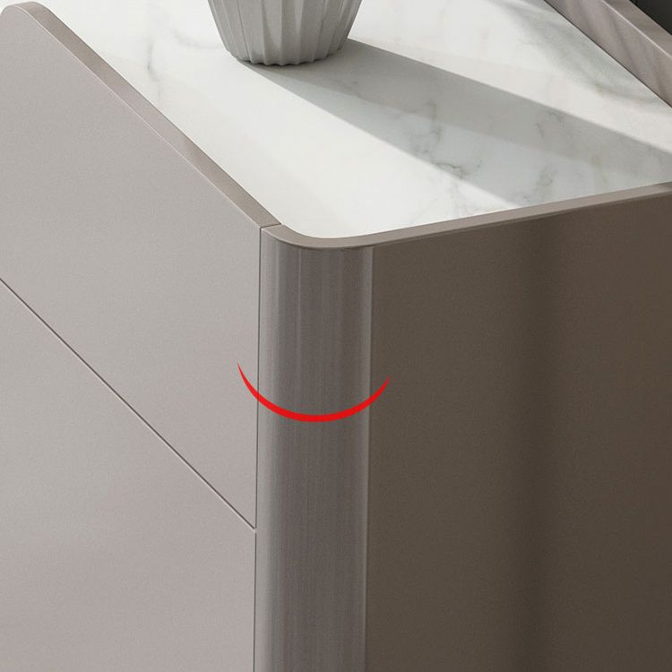 Bouchon contemporain de crédinza avec serveur de lumières LED avec armoires et tiroirs