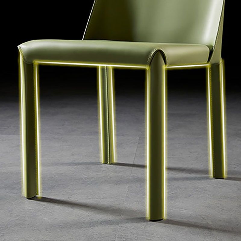 Modern Style Leather Dining Chairs Armless Solid Back Side Chairs for Kitchen Clearhalo ' kitchen&dining_furn' 'Dining Chairs' 'Dining Tables & Seating' 'dining_chair' 'furn' 'furn_dining_chair' 'Furniture' 'furniture_dining_chair' 'Kitchen & Dining Furniture' 'kitchen' 1200x1200_a513ab2b-e061-4a5a-8265-4e61e8be9069