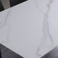 Rectangle Sintered Stone Two-Color Dining Table Modern 4 Legs Table for Dining Room Clearhalo ' dining_table' 'Dining Tables & Seating' 'Dining Tables' 'furn' 'furn_dining_table' 'Furniture' 'furniture_dining_table' 'Kitchen & Dining Furniture' 'kitchen&dining_furn' 'kitchen' 'kitchen_dining_table' 1200x1200_a513c001-7770-4cea-9641-94e49e29299d