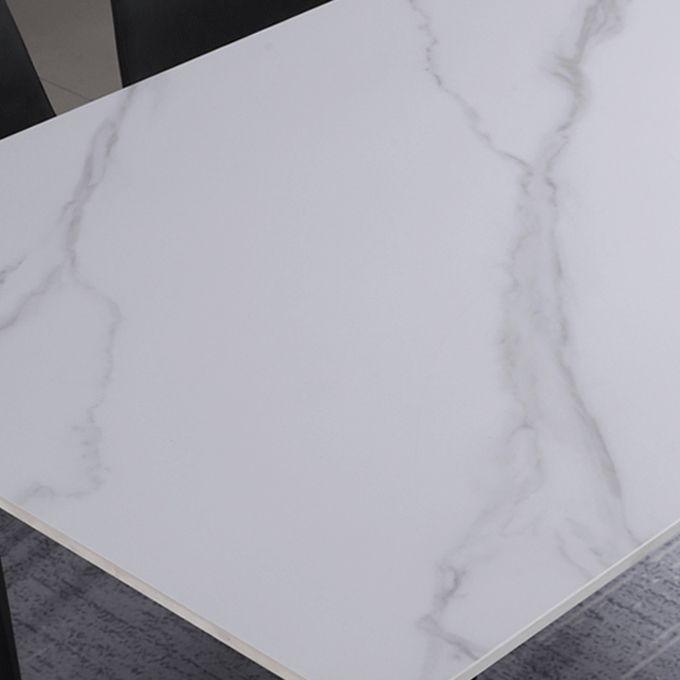 Rectangle Sintered Stone Two-Color Dining Table Modern 4 Legs Table for Dining Room Clearhalo ' dining_table' 'Dining Tables & Seating' 'Dining Tables' 'furn' 'furn_dining_table' 'Furniture' 'furniture_dining_table' 'Kitchen & Dining Furniture' 'kitchen&dining_furn' 'kitchen' 'kitchen_dining_table' 1200x1200_a513c001-7770-4cea-9641-94e49e29299d