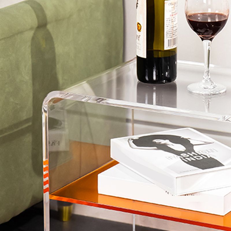 12" Wide Glam Corner Table Acrylic Storage Accent Side Table Clearhalo 'Coffee & Accent Tables' 'End & Side Tables' 'end_side_tables' 'furn' 'furn_end_side_tables' 'Furniture' 'Living Room Furniture' 1200x1200_a514154d-26d4-4b63-af6d-ebd151769437