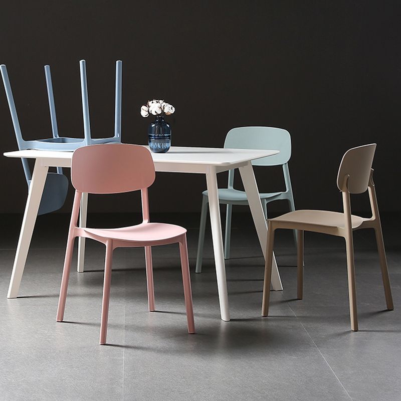 Plastic Armless Dining Chairs Scandinavian Open Back Dining Side Chair Clearhalo 'Dining Chairs' 'Dining Tables & Seating' 'dining_chair' 'furn' 'furn_dining_chair' 'Furniture' 'Kitchen & Dining Furniture' 1200x1200_a51483fd-785f-4404-a9c3-b41a66847f0f