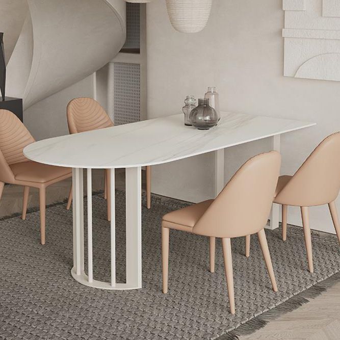 Tavolo da pranzo doppio piedistallo moderno tavolo da pranzo in pietra per cucina