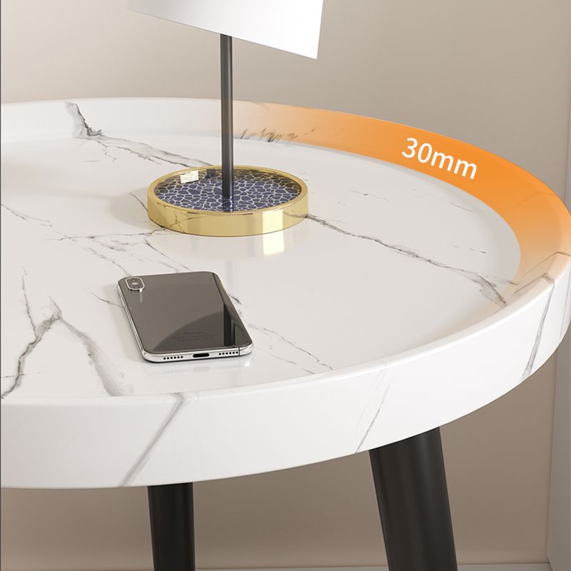 Imitatoon en bois Imitatoon Table de nuit ronde 18 pouces H table de nuit avec jambes