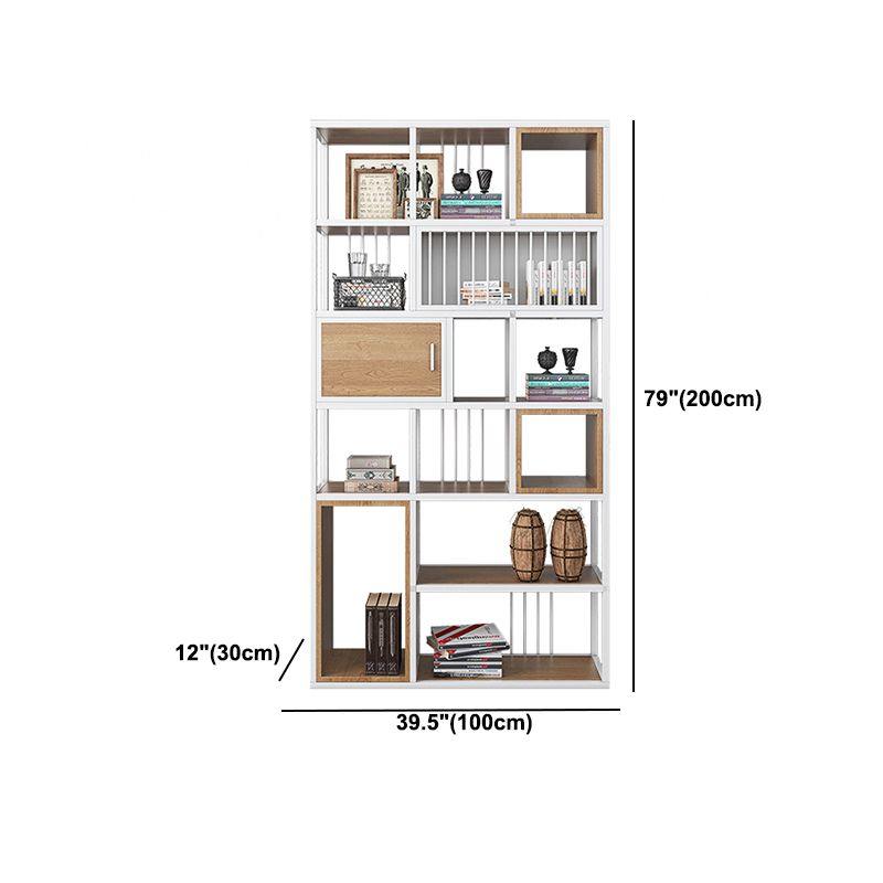 79"H Bookshelf Industrial Style Open Back Bookcase for Home Office Clearhalo 'Bookcases' 'furn' 'furn_bookcases' 'Furniture' 'furniture_bookcases' 'kitchen' 'kitchen_bookcases' 'Living Room Furniture' 'Office Furniture' 1200x1200_a5163db9-319e-4b1d-91a7-db78cc7978c5