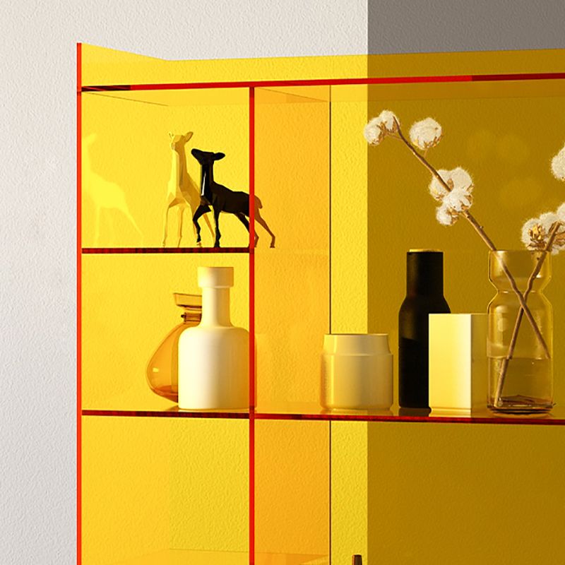 Scandinavian Acrylic Standard Bookshelf Closed Back Bookshelf,23.6"L x 9.84"W x 47.2"H Clearhalo 'Bookcases' 'furn' 'furn_bookcases' 'Furniture' 'furniture_bookcases' 'kitchen' 'kitchen_bookcases' 'Living Room Furniture' 'Office Furniture' 1200x1200_a5166fd9-f3c4-4b9a-b4d7-f82271d78fff