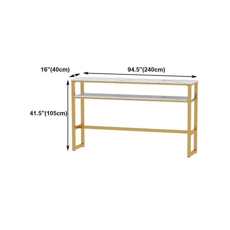 Traditional Luxury Bar Table Rectangle Stone Bar Table with Trestle Base Clearhalo 'Bar Furniture' 'Bar Tables' 'bar_tables' 'furn' 'furn_bar_tables' 'Furniture' 'furniture_bar_tables' 'Kitchen & Dining Furniture' 1200x1200_a5178bfe-e6ca-4131-a9ed-4dbfdf0c51ef