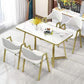 Dinner Room Dining Table Kitchen Luxury Stone Metal Base Dining Table Clearhalo 'Dining Tables & Seating' 'Dining Tables' 'dining_table' 'furn' 'furn_dining_table' 'Furniture' 'Kitchen & Dining Furniture' 1200x1200_a517e544-7236-4162-bfff-dc82efc12940