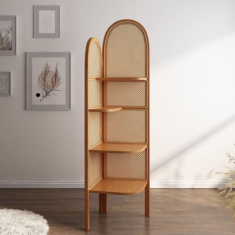 Contemporary Wooden Bookshelf Corner 4 Shelves Closed Back Bookcase Clearhalo 'Bookcases' 'furn' 'furn_bookcases' 'Furniture' 'Office Furniture' 1200x1200_a519279a-73f7-4e91-a0d4-fd1491503c23
