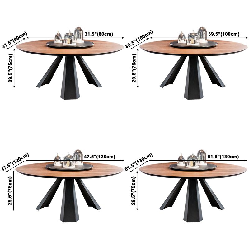 Round Tripod Dining Table with Pine Solid Wood (Lazy Susan Not Included) Clearhalo ' dining_table' 'Dining Tables & Seating' 'Dining Tables' 'Furniture' 'furniture_dining_table' 'Kitchen & Dining Furniture' 'kitchen&dining_furn' 'kitchen' 'kitchen_dining_table' 1200x1200_a519745d-280b-46d0-b95b-9e1997613f0b