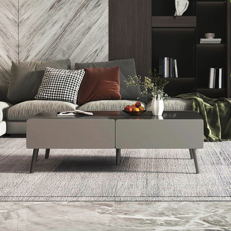 Stone Rectangle Contemporary Coffee Table 4 Legs Coffee Table Clearhalo 'Coffee & Accent Tables' 'Coffee Tables' 'coffee_tables' 'furn' 'furn_coffee_tables' 'Furniture' 'Living Room Furniture' 1200x1200_a5199b83-8af2-41b3-bd23-68dfb7d2c74d