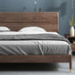Mid-Century Modern Solid Wood Bed with Rectangular Headboard Bed Frame Clearhalo 'Bedroom Furniture' 'Beds' 'furn' 'furn_beds' 'Furniture' 1200x1200_a5199d20-ade8-4d30-92ba-3c63cd7ba9a5