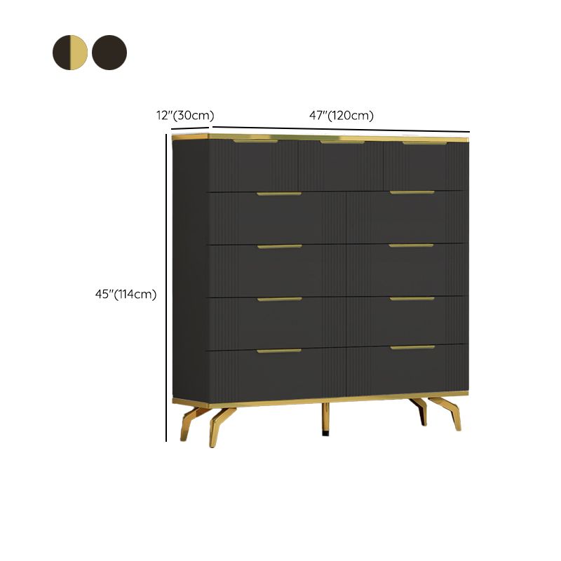 Commode de rangement en pierre de coffre de rangement contemporain de 11,7 pouces de largeur