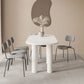 Modern White Dining Table Solid Wood Dinner Table for Dining Room