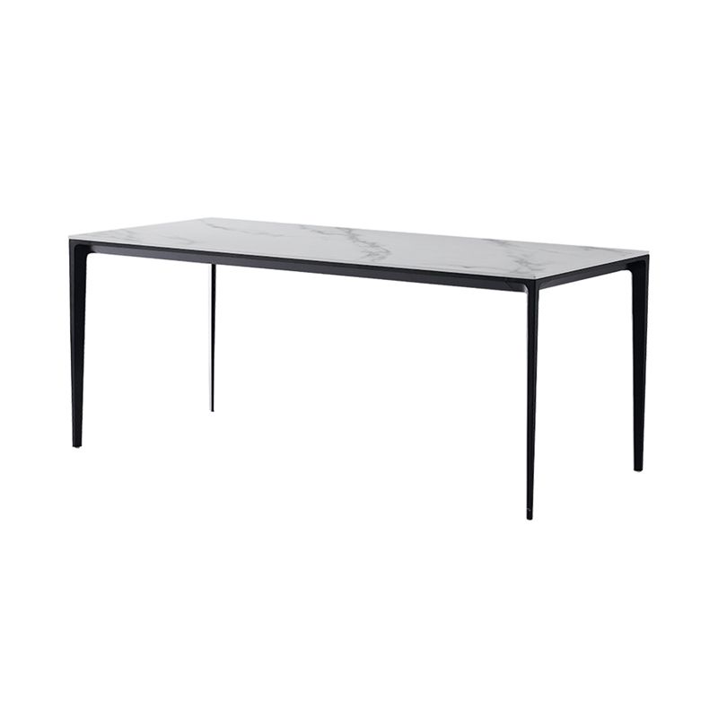 Modern Dinette Set 1/3/4 Pieces Rectangle White Sintered Stone Top Dining Table Set Clearhalo 'Dining Room Sets' 'Dining Tables & Seating' 'dining_room_set' 'furn' 'furn_dining_room_set' 'Furniture' 'furniture_dining_room_set' 'Kitchen & Dining Furniture' 1200x1200_a51dd0b4-dc92-45c3-ae44-1148414091d9