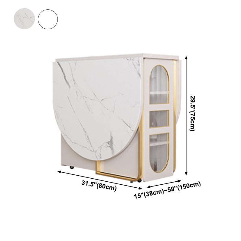 Contemporary Style Oval Dining Table Drop-Leaf Furniture ,15"L x 31.5"W x 29.5"H Clearhalo ' dining_table' 'Dining Tables & Seating' 'Dining Tables' 'furn' 'furn_dining_table' 'Furniture' 'furniture_dining_table' 'Kitchen & Dining Furniture' 'kitchen&dining_furn' 'kitchen' 'kitchen_dining_table' 1200x1200_a51ee6c8-a583-45f0-822b-2f95ae7d51aa