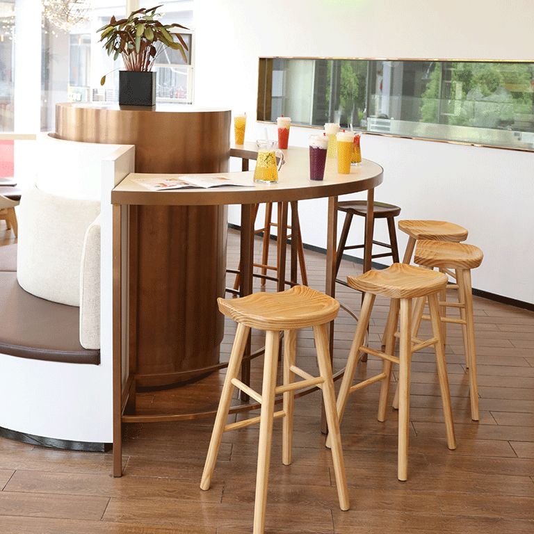 Modern Style Solid Wood Bar Stool with Footrest Living Room Simple Bar Stool 30-inches Clearhalo 'Bar Furniture' 'Bar Stools' 'bar_stools' 'furn' 'furn_bar_stools' 'furniture_bar_stools' 'Kitchen & Dining Furniture' 'kitchen&dining_furn' 'kitchen' 'kitchen_furn' Furniture' 1200x1200_a51fe8c7-3831-4757-8d67-36a88d164c4e