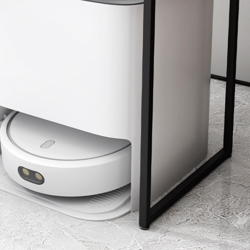 31.5" Tall Rectangular Clear Glass End Table Modern Frame Side Table