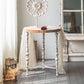Mesa de cóctel envejecida de estilo francés, mesa de centro de madera para el hogar