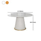 Glam Round Dining Table Set 1/2/5/7 Pieces Dinette Set with White Sintered Stone Top