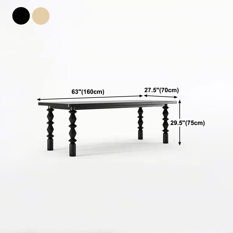 Rectangle Shape Casual Dining Table Solid Wood Fixed Table for Restaurant Clearhalo ' dining_table' 'Dining Tables & Seating' 'Dining Tables' 'furn' 'furn_dining_table' 'Furniture' 'furniture_dining_table' 'Kitchen & Dining Furniture' 'kitchen&dining_furn' 'kitchen' 'kitchen_dining_table' 1200x1200_a522cd5d-f991-45e4-bd77-0f90ca2191f5