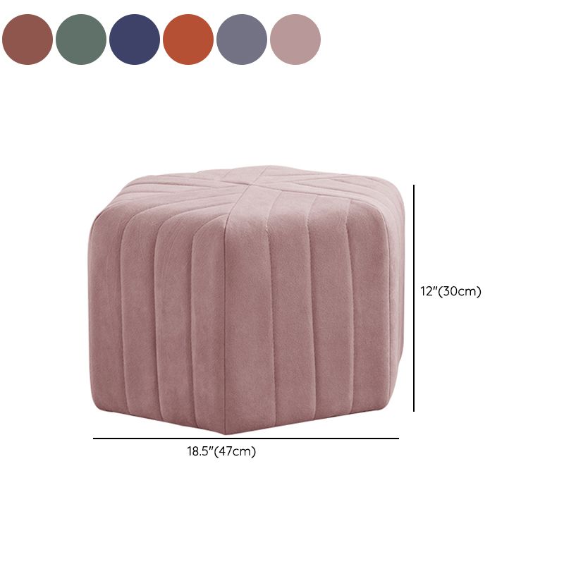 Solid Color Plush Footstool Modern Simple Hexagon Padded Foot Stool Clearhalo 'furn' 'furn_ottomans_poufs' 'Furniture' 'Living Room Furniture' 'Ottomans & Poufs' 'ottomans_poufs' 1200x1200_a524aa27-6a64-479e-a527-de22c74652a4
