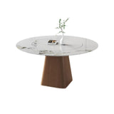 Juego de mesa de comedor redondo 1/3/4/5/7 PCS Mesa y sillas de comedor de marco de madera maciza