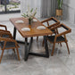 Industrial Brown Wood Top Table Indoor Rectangle Table with Metal Base Clearhalo 'Dining Tables & Seating' 'Dining Tables' 'dining_table' 'furn' 'furn_dining_table' 'Furniture' 'Kitchen & Dining Furniture' 1200x1200_a5268d60-6f16-479d-a53e-52b8d51fe5b8