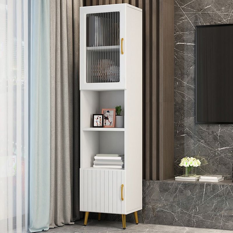 15.7" W Modern Glass Paned Cabinet Shelves Included Side Cabinet with 2 Doors Clearhalo 'Cabinets & Chests' 'cabinets_chests' 'furn' 'furn_cabinets_chests' 'Furniture' 'Living Room Furniture' 1200x1200_a528327d-beca-4a51-8482-9ac056d8f918