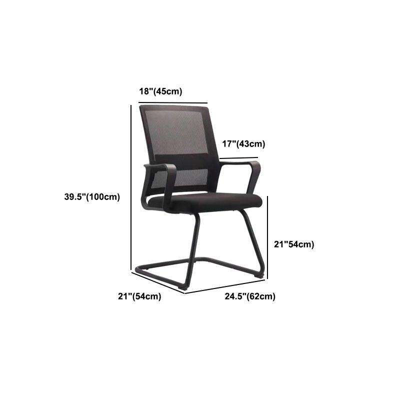 Contemporary Arm Chair Breathable AirGrid Upholstered Black Desk Chair Clearhalo 'furn' 'furn_office_chair' 'Furniture' 'Office Chairs' 'Office Furniture' 'office_chair' 1200x1200_a52c4102-5d34-47ef-88de-45146e2b2c68