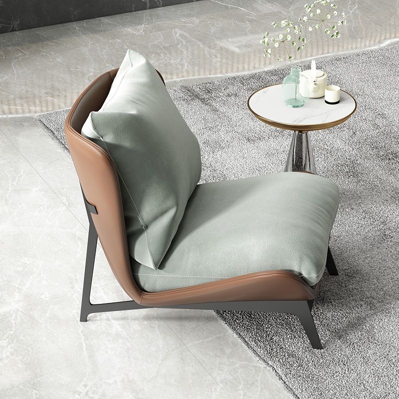 Velvet Armless Chair Pillow Back Chair for Living Room, 30.70" Wide Clearhalo 'Accent Chairs' 'accent_chairs' 'Chairs & Seating' 'furn' 'furn_accent_chairs' 'Furniture' 'Living Room Furniture' 1200x1200_a52c79f1-313b-4911-b123-73ea2974700a