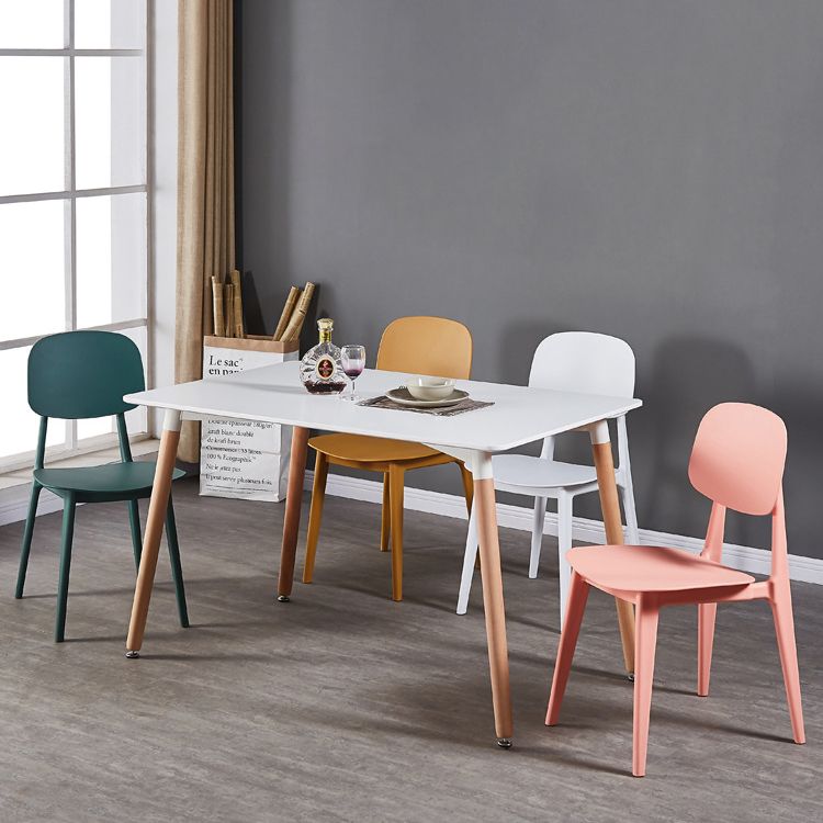 Modern Kitchen Dining Side Chair Plastic Opening Back Dining Side Chair Clearhalo ' kitchen&dining_furn' 'Dining Chairs' 'Dining Tables & Seating' 'dining_chair' 'furn' 'furn_dining_chair' 'Furniture' 'furniture_dining_chair' 'Kitchen & Dining Furniture' 'kitchen' 1200x1200_a52eadef-16f6-4252-9d6b-794bfc83b7f4