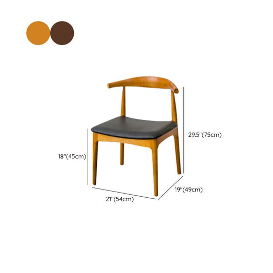 Upholstered Dining Chairs Faux Leather Armless Chairs with Wood Base Clearhalo 'Dining Chairs' 'Dining Tables & Seating' 'dining_chair' 'furn' 'furn_dining_chair' 'Furniture' 'Kitchen & Dining Furniture' 1200x1200_a52f6835-3a12-452e-b6ef-b123f897a8cc