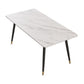 Modern 4 Legs Pedestal Dining Table Stone Table for Dining Room